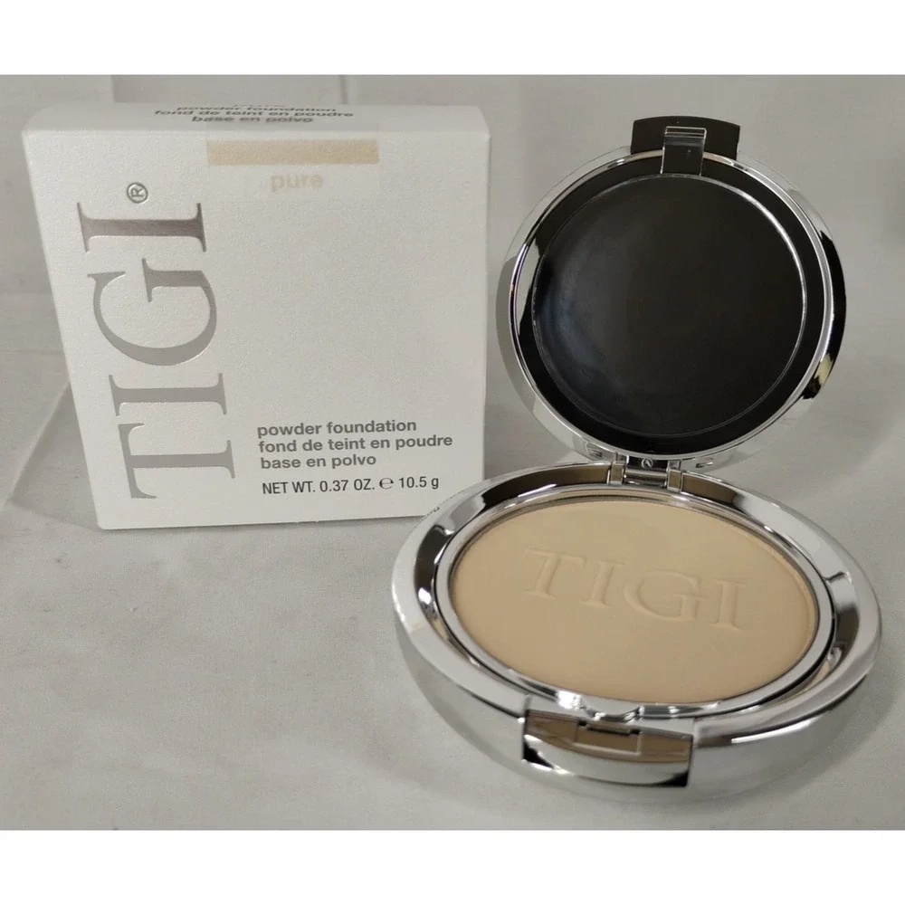 NEW TIGI Professional Cosmetics PURE Powder Foundation in Mirrored Compact USA